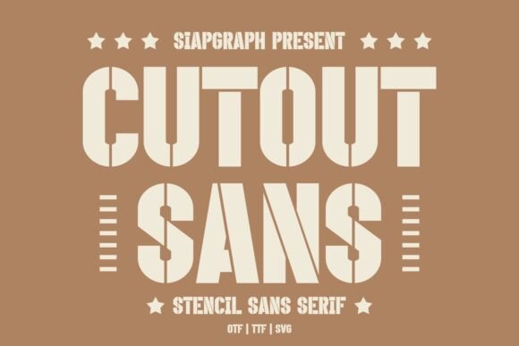 Cutout Sans Font: Bold Stencil Style for Craft Projects