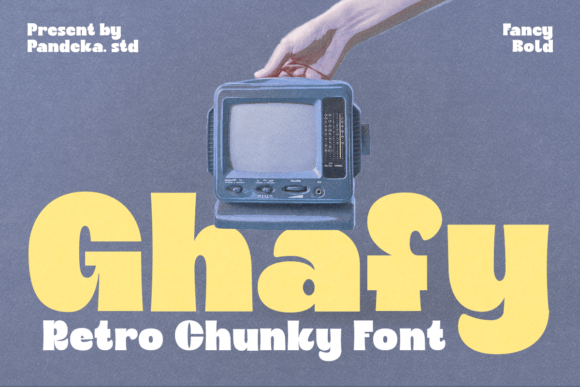 Ghafy Font: Retro 70s Display Typeface for Web Design