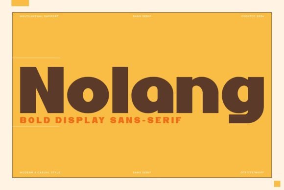 Nolang Font: A Bold Sans Serif for Modern Branding