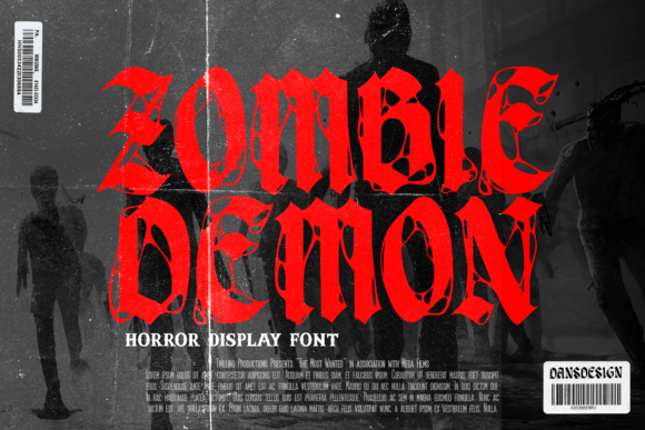 Zombie Demon Font: Crafting Bold Horror Labels